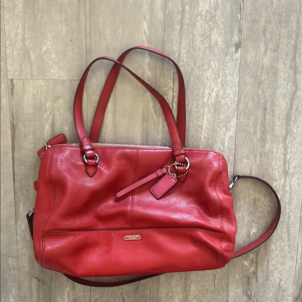 Coach Red Leather Women's Bag